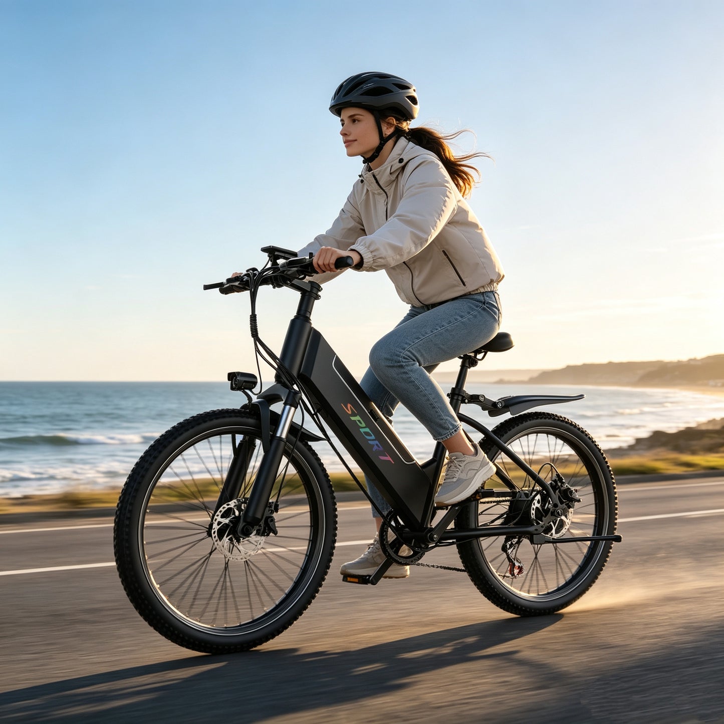 F26-1500W Off-Road Electric Bike, 26" Tire 55 Miles Electric Bike ,48V 10.5 Internal Battery (Removable), Top Speed 30MPH, Electric Mountain Bike Beach Bike, Professional 7 Speed UL2849