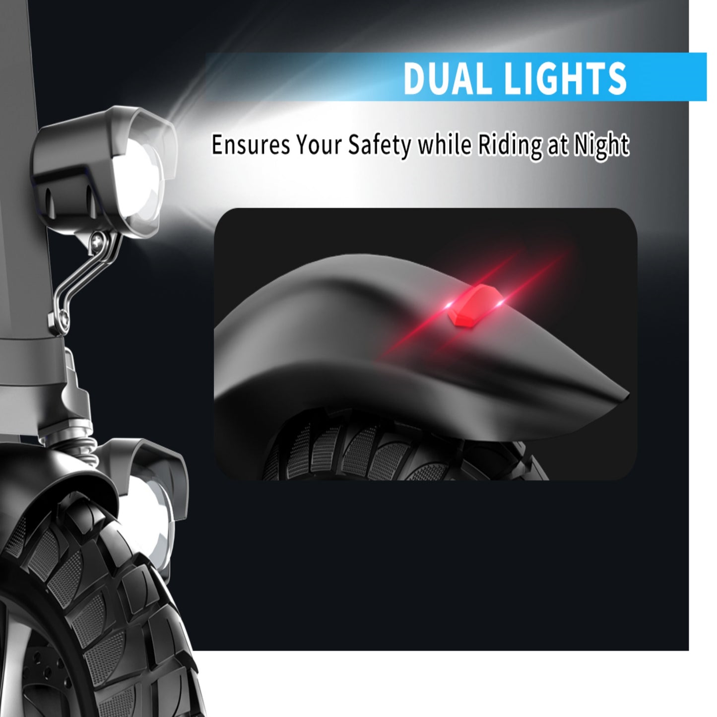 ASKGO Q2 1200W Peak Off Road Electric Scooter for Adults ,3 speed&27MPH &35Mile Escooter,48V 15AH Electric Scooter With Detachable/Foldable seat, 10''Tire All Terrain,330LBS Capacity,UL2272