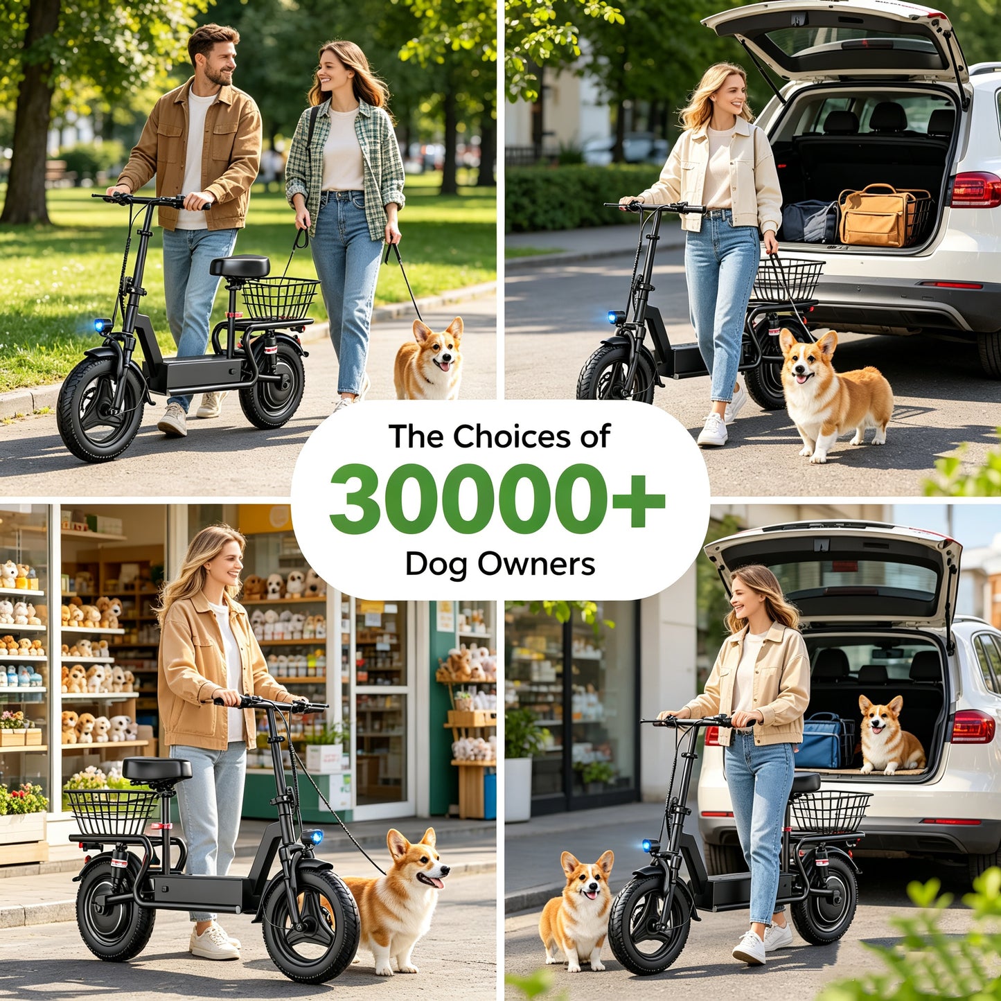 ASKGO 1200W Electric Scooter with Seat for Adults, 48V 15Ah Commuter Escooter 25 MPH 25-35 Miles Range, 14" Tire, UL 2272