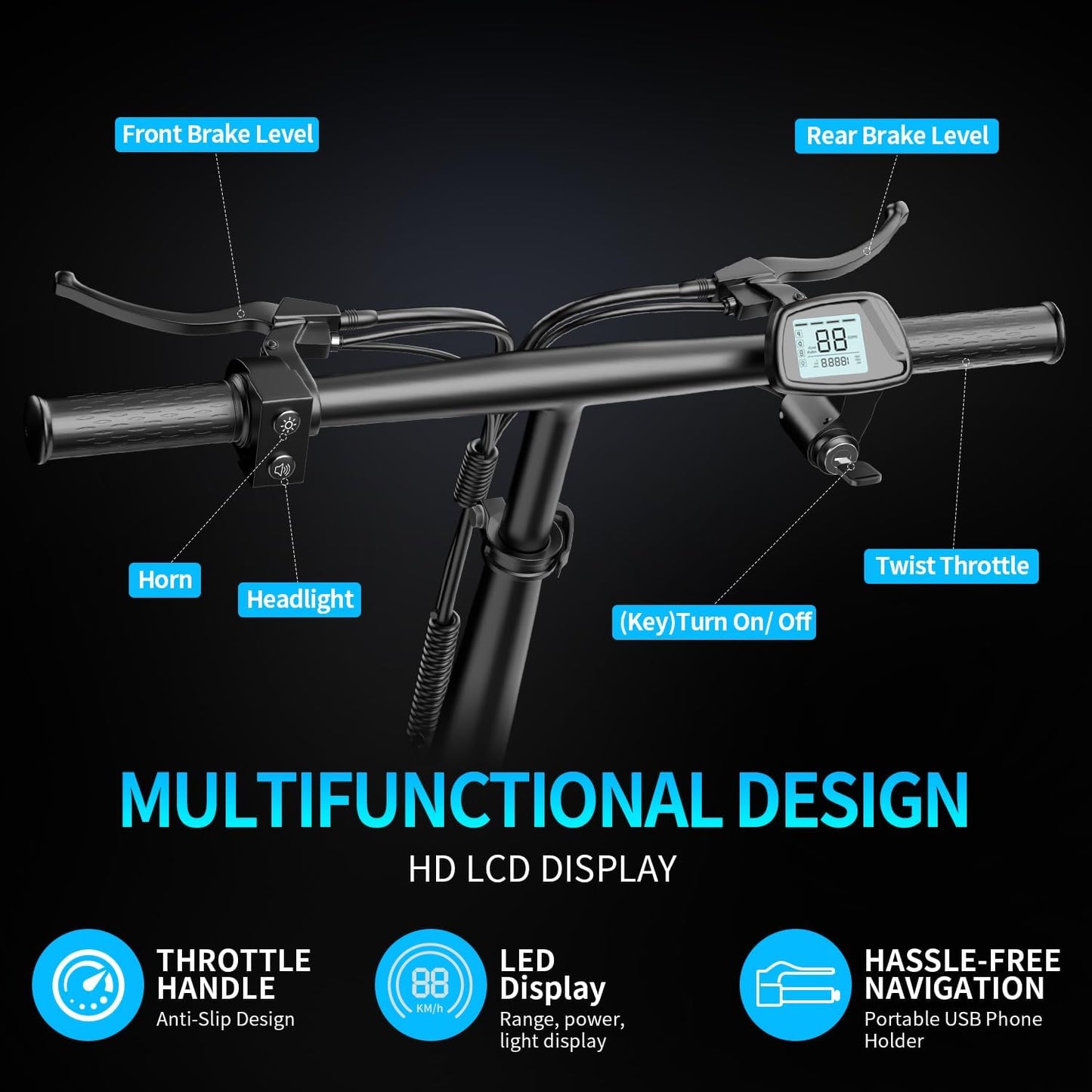 ASKGO F9 Adult Ebike 500W Peak Motor Folding 48V 13AH Electric Bicycle 25MPH 25Miles Range