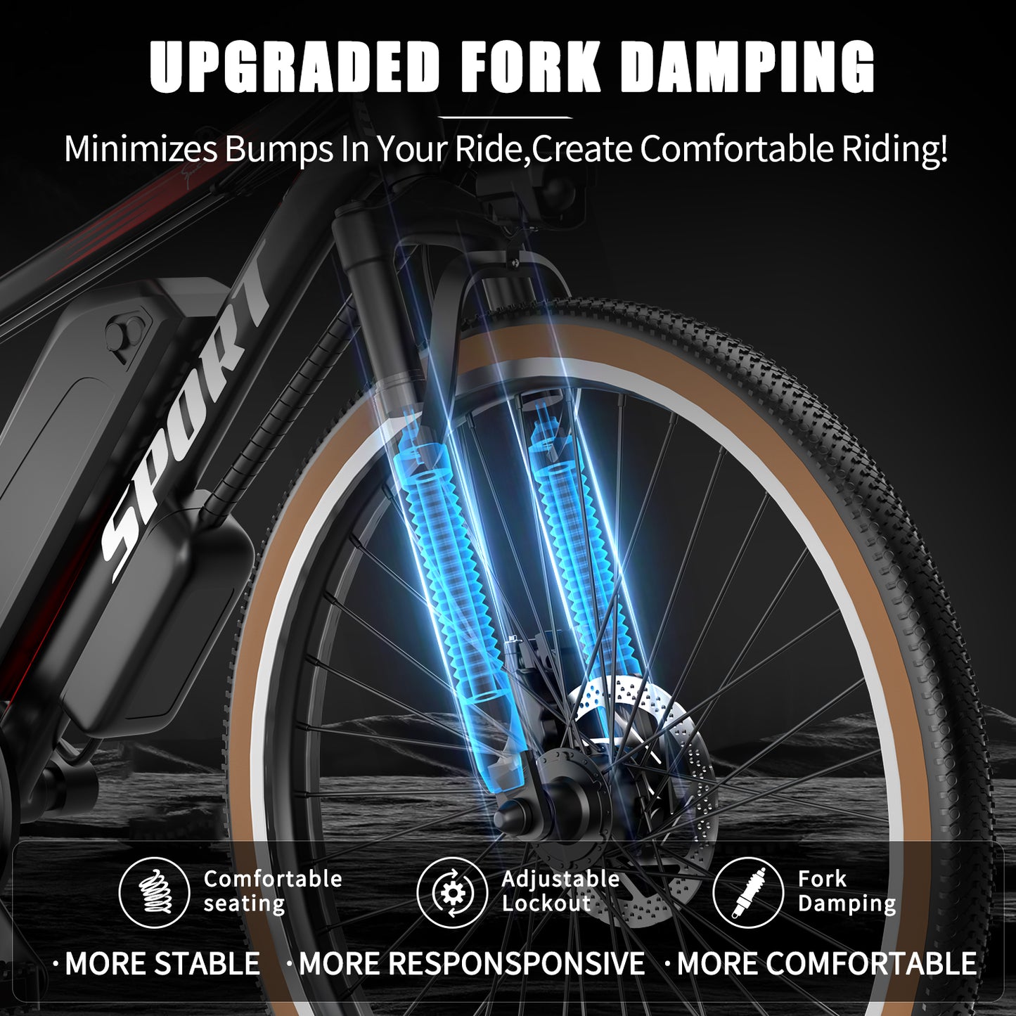 Adults 26'' Mountain Ebike 36V 10.4A 500W Peak Motor 21-Speed Gears LCD Display Electric Bicycle For Commuting And Short Trips Bikes