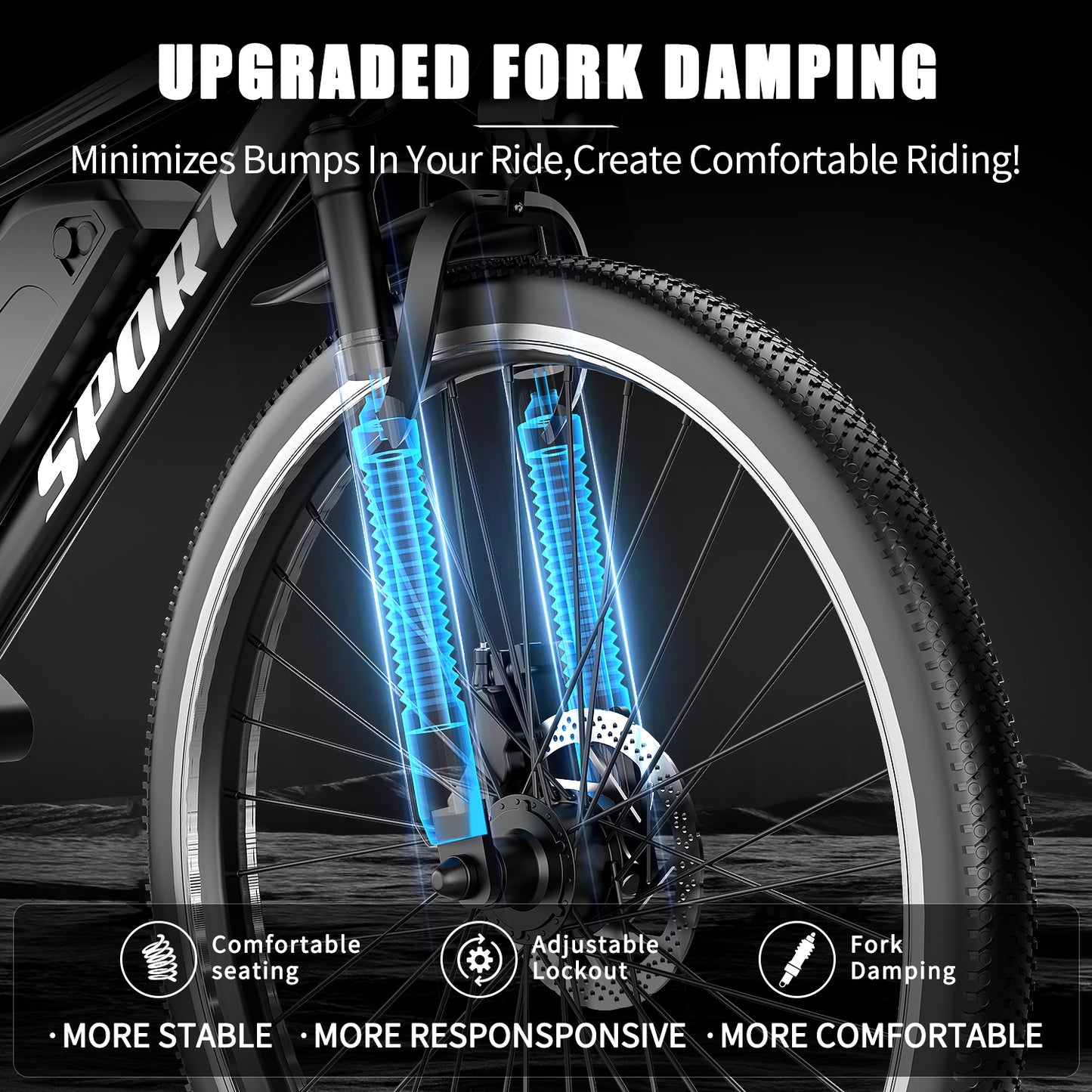 Adults 26'' Mountain Ebike 48V 10.4A 750W Peak Motor 21-Speed Gears LCD Display Electric Bicycle For Commuting And Short Trips Bikes