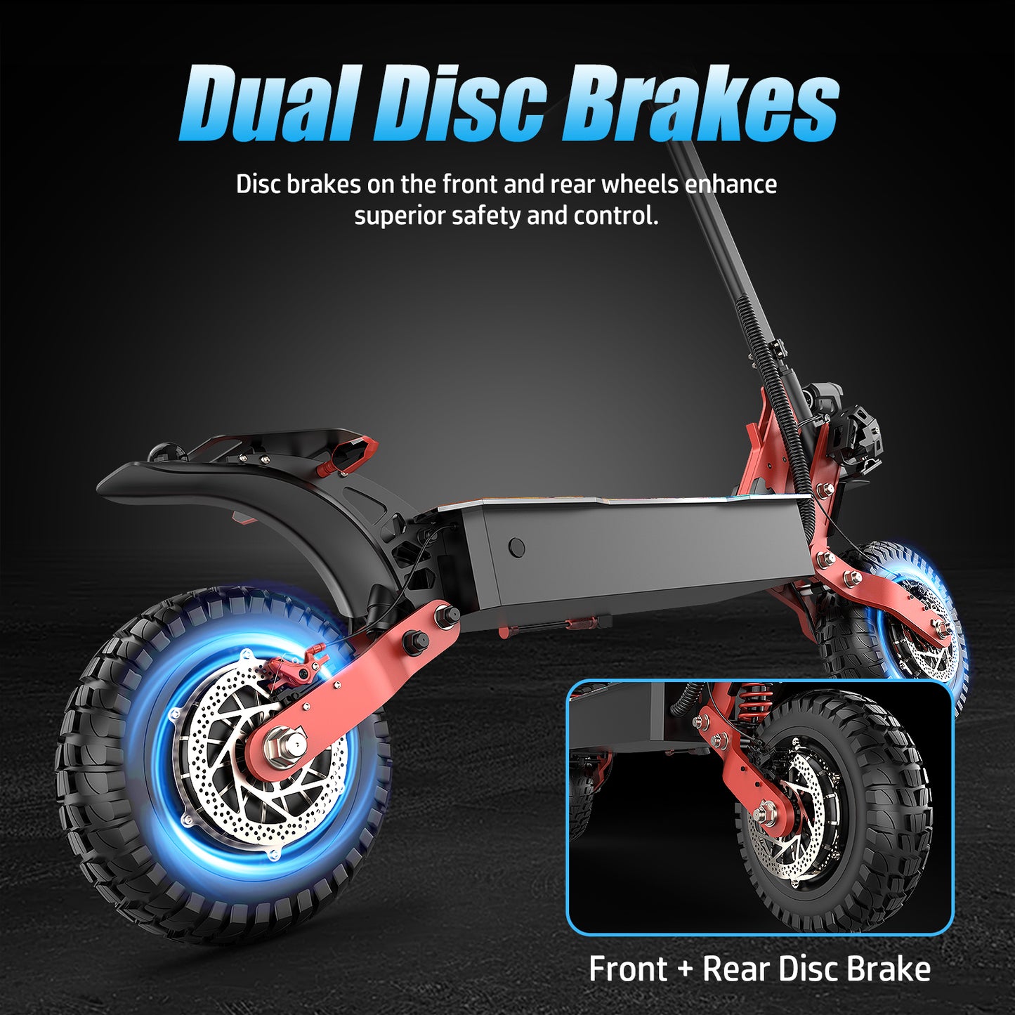 ASKGO K6 Pro Electric Scooter, 2000W Dual Motor, 11" Off Road Tires, 45mph 40Miles Range