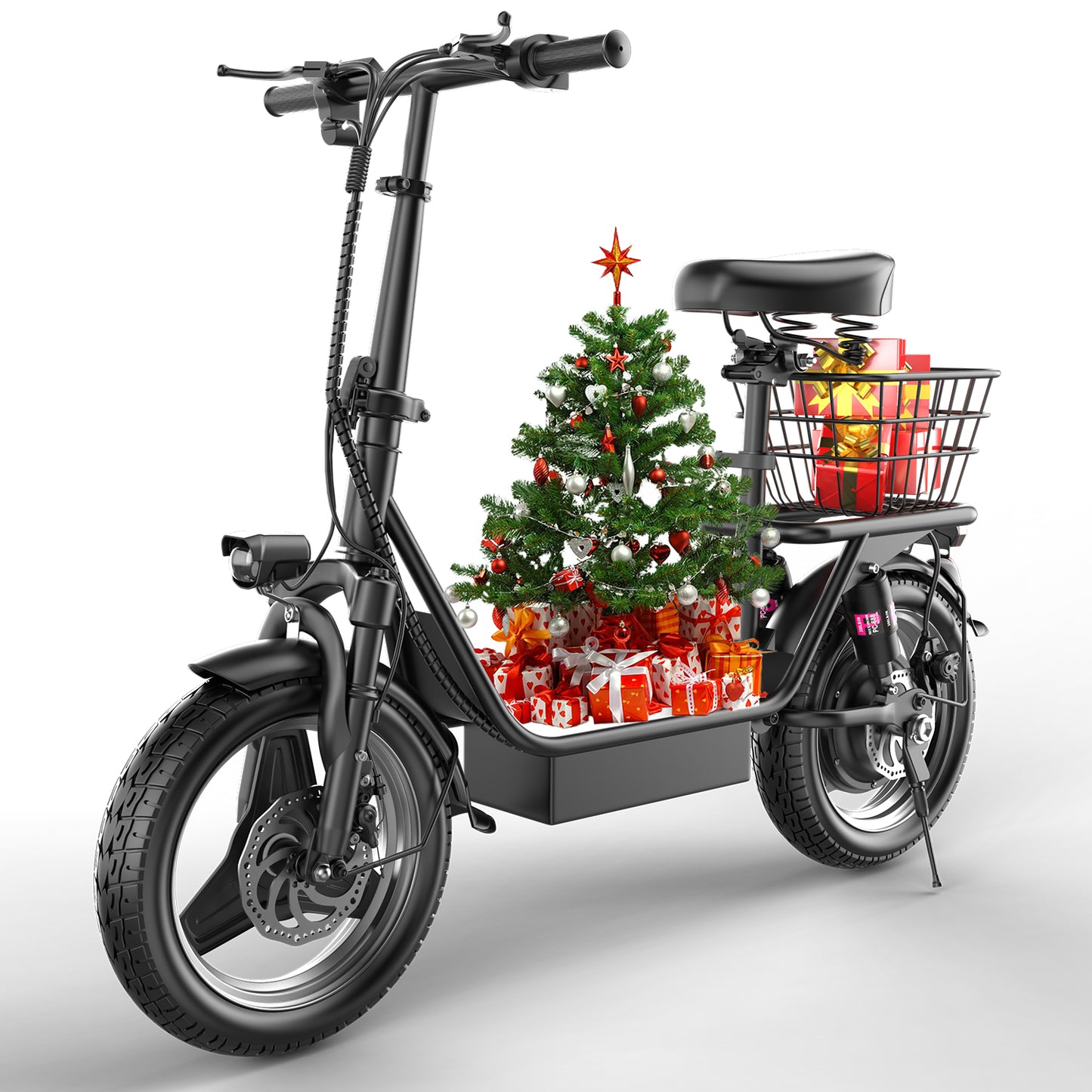 ASKGO K8 Adult Electric Scooter with Seat 650W Motor 36V 13Ah Battery 20MPH 25Miles Range