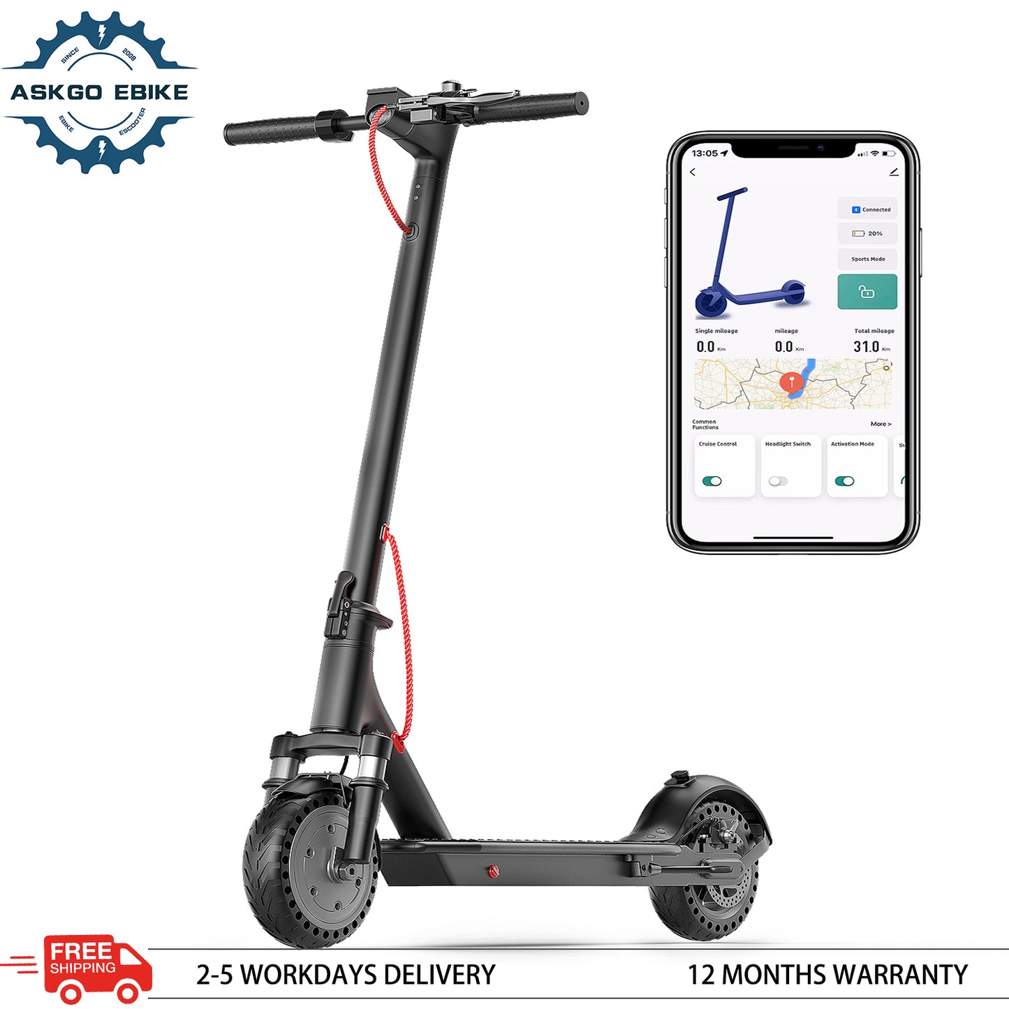 S5 PRO Electric Scooter for Adults, 350W Motor, 21Miles Range, 19 Mph, 8.5" Tires, Folding Commuter E Scooter with Dual Suspension and Braking System