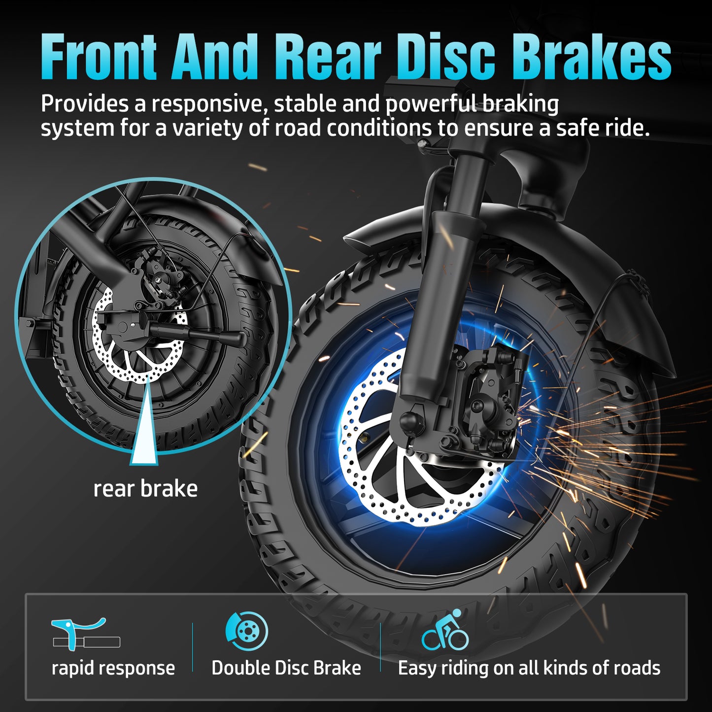 ASKGO Electric Bike for Adults, 14" Tires, 20mph 25miles Long Range, 500W Motor, Folding Electric Bicycle for Commuting, 500W Motor, 48V 10AH Removable Battery E Bike, Dual Disc Brakes