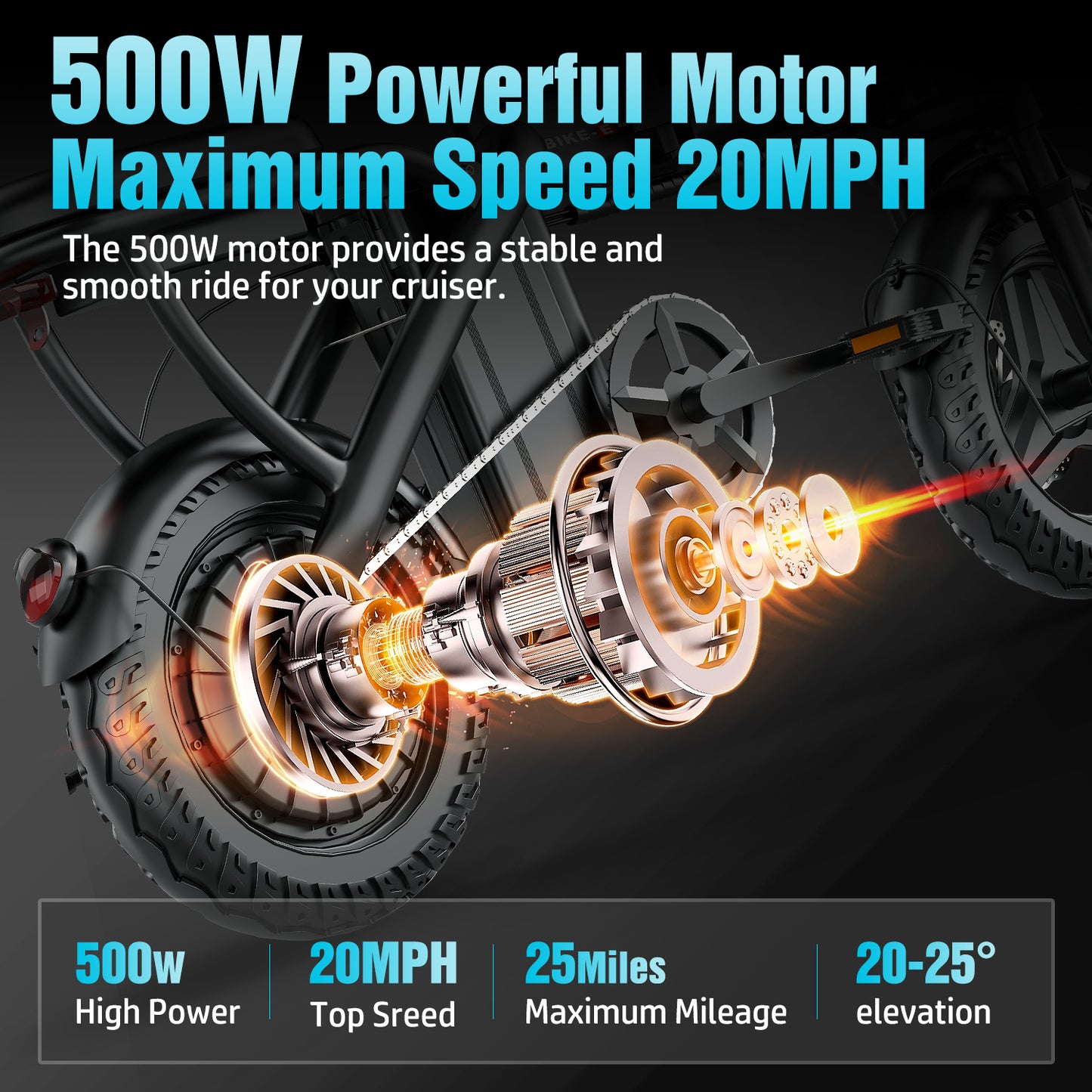ASKGO Electric Bike for Adults, 14" Tires, 20mph 25miles Long Range, 500W Motor, Folding Electric Bicycle for Commuting, 500W Motor, 48V 10AH Removable Battery E Bike, Dual Disc Brakes