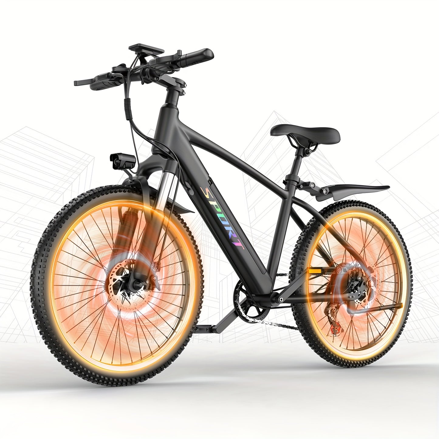 ASKGO-S67,26'' Professional Electric Mountain Bike, 48V 10.5Ah Built-in battery (safe and removable),1500W Peak Electric Bike for Adults, 45Mile Front Fork Suspension, Gift(bike lock + toolkit)UL2849