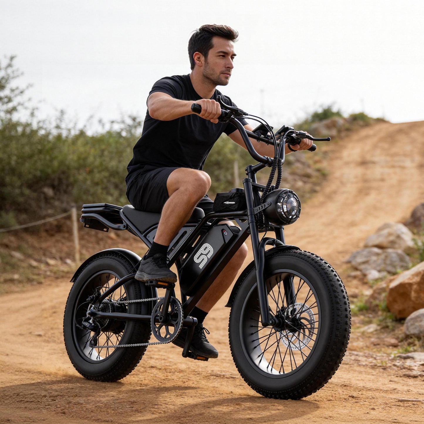 ASKGO S9 Pro 2500W Peak Electric Bicycle 48V 20Ah,20"Fat Tire Off-Road Ebike 30MPH 75Miles Range,Full Suspension,Removable Battery Adult Electric Bike ,NFC Unlock UL2849
