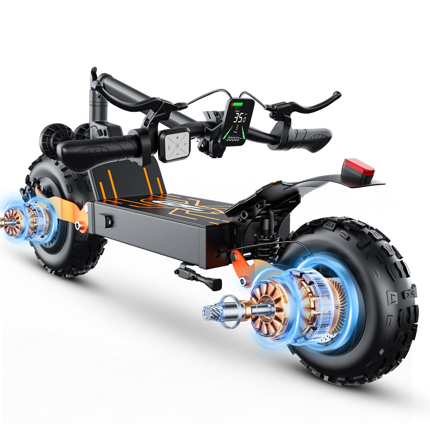 ASKGO GT28 Electric Scooterfor Adults, 3000W Dual Motor, 35MPH & 75-Mile Range, 48V 30A Battery&5 Speed, 11" Off-Road Tires, NFC & Mobile Charging, Foldable Sport Scooter for Commuting, 365LBS，UL2272