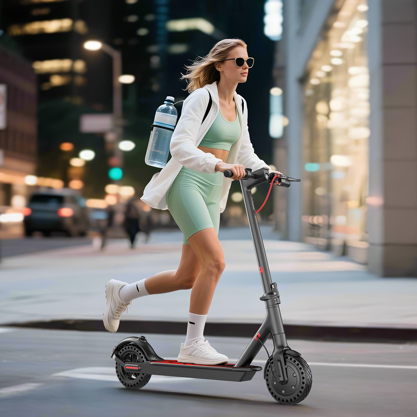 2Pack ASKGO Electric Scooter for Adults, 500W Motor, 21Miles Range, 19 Mph, 8.5" Tires, Folding Commuter E Scooter with Dual Suspension and Braking System and App,Maximum load 385 lbs