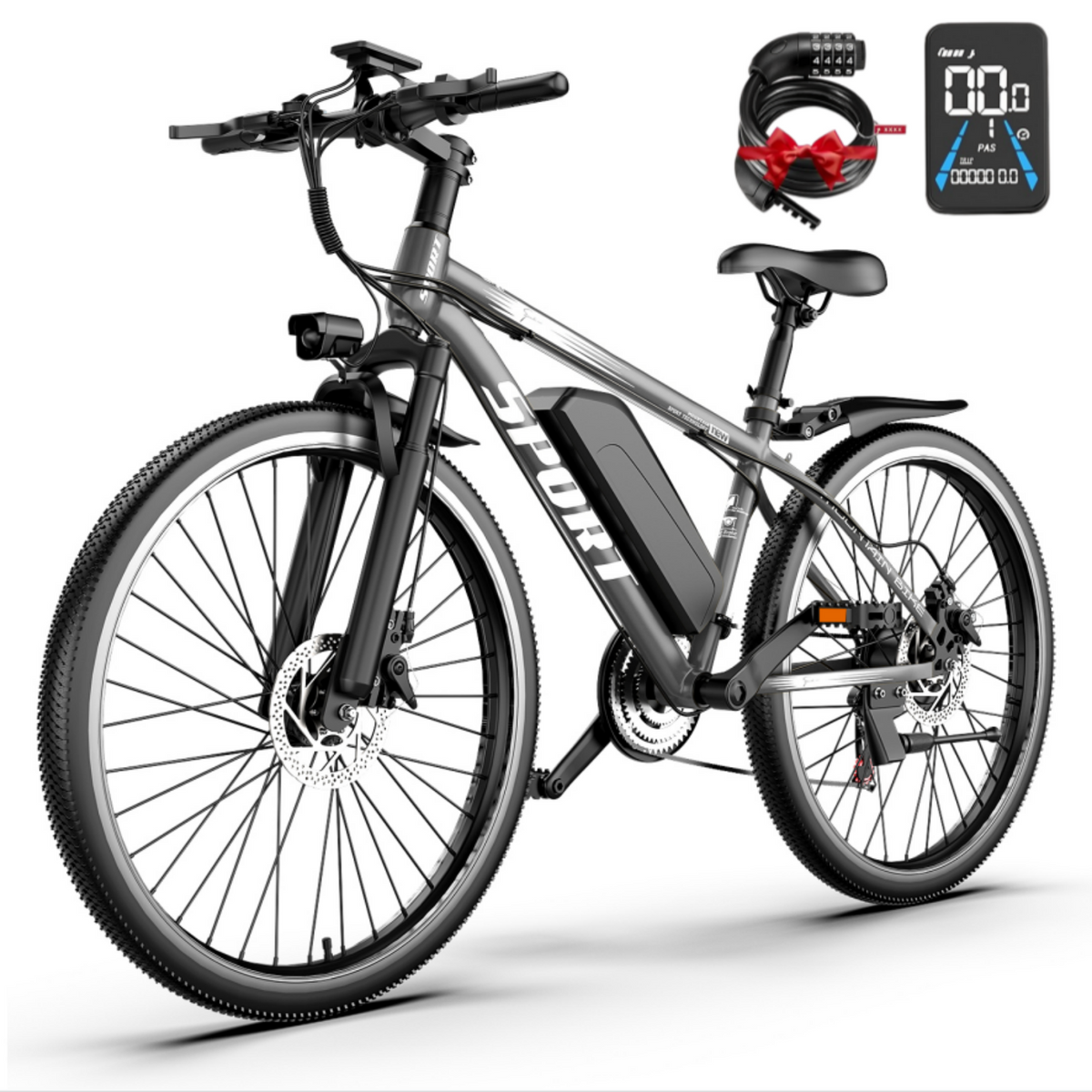 ASKGO 26" Electric Bike for Adults, 749W Rated Motor, Electric Mountain Bike with 48V 10.5Ah Removable Battery Up To 20MPH 45Miles , ,UL 2849,Ages 14+ Class2 UL2849