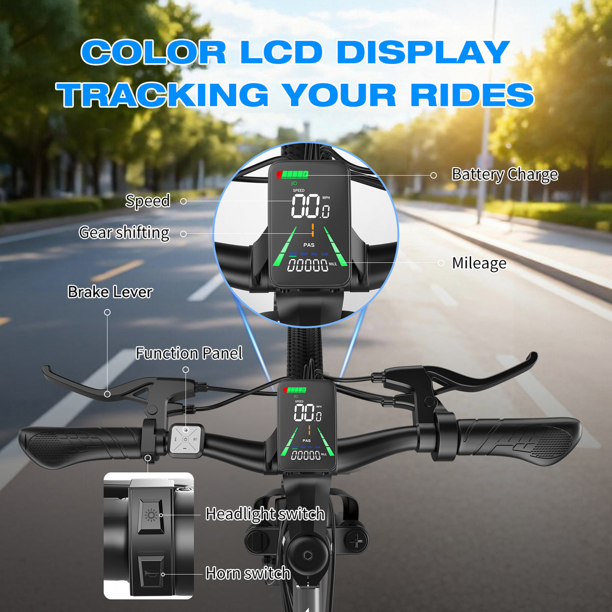 ASKGO 750W Rated Electric Bicycle 48V 15Ah,26'' Mountain Ebike 25MPH 45-65Miles Range,Removable Battery Adult Electric Bike Ages16+UL2849