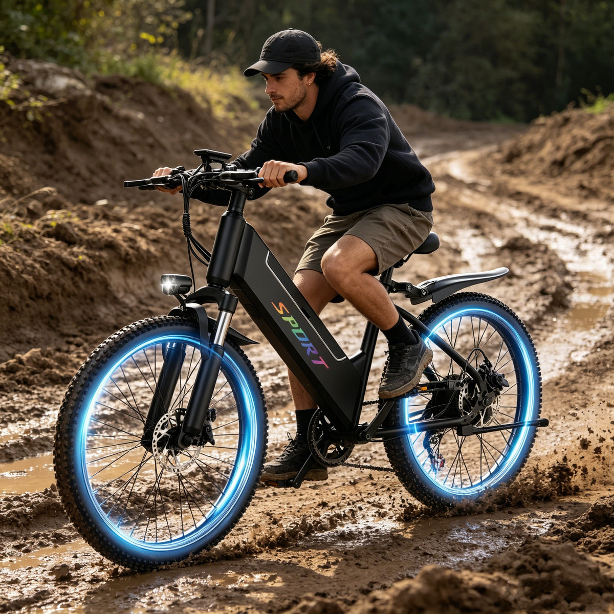 F26-1500W Off-Road Electric Bike, 26" Tire 55 Miles Electric Bike ,48V 10.5 Internal Battery (Removable), Top Speed 30MPH, Electric Mountain Bike Beach Bike, Professional 7 Speed UL2849