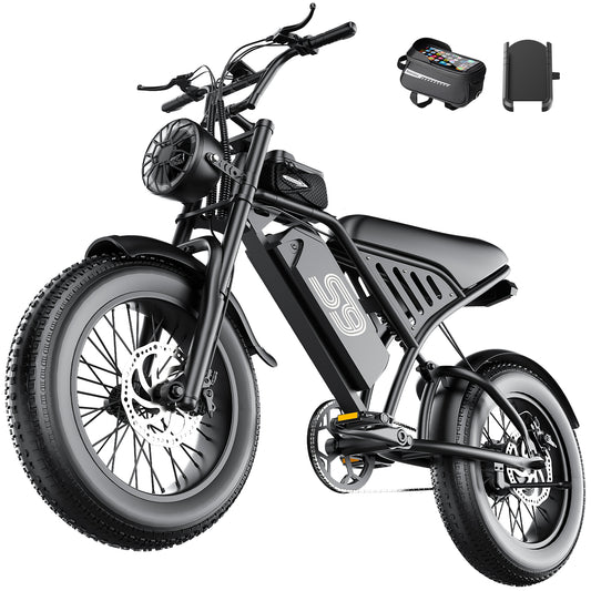 750 Rated Electric Bike, 48V 20Ah &20MPH & 65Miles Range, 16''x4'' Fat Tire Mountain Ebike, Removable Battery, Rear Rack, Adult Electric Bicycle,Ages14+ UL2849