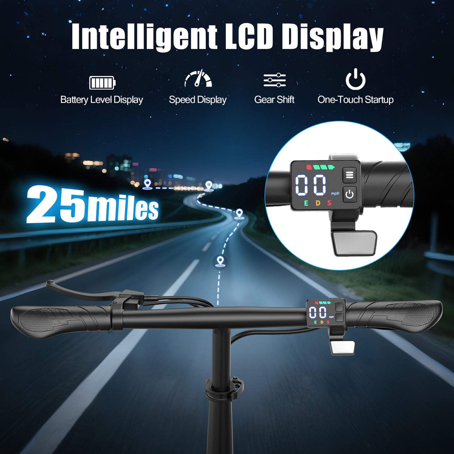 k11 Electric Scooter with Seat,1200W Peak Motor, 25 MPH 750Wh 35-45 Miles , 14" Foldable Commuting Electric Scooter with Box (Removable), Ample Storage for Pet & Cargo,UL2722,330LBS Capacity