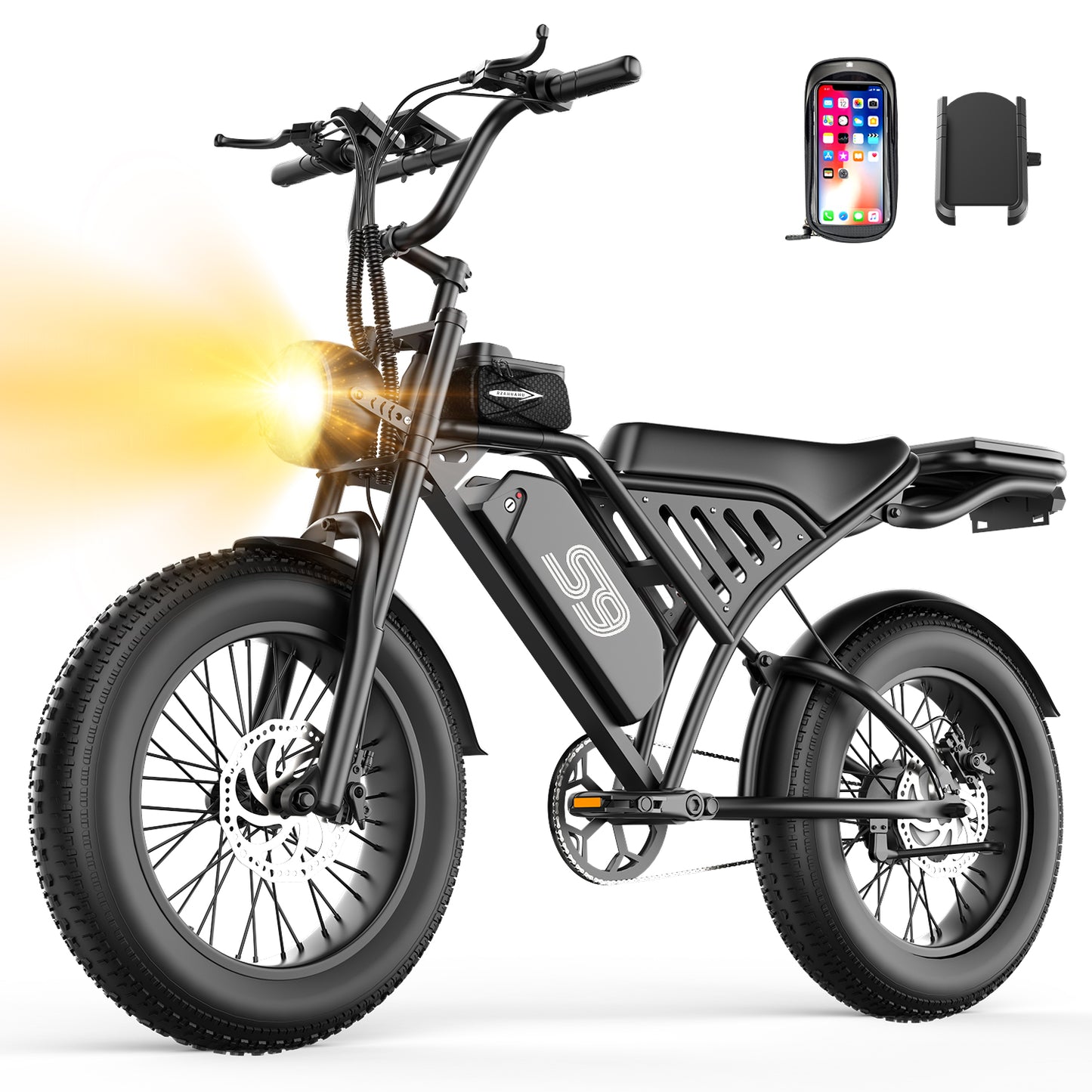 ASKGO 48V 20Ah Electric Bike for Adults, 2200W Peak 750W Fat Tire Off-Road Ebike, 30MPH & 75 Miles, Cargo Ebike,NFC Unlock Electric Dirt Bike,UL2849
