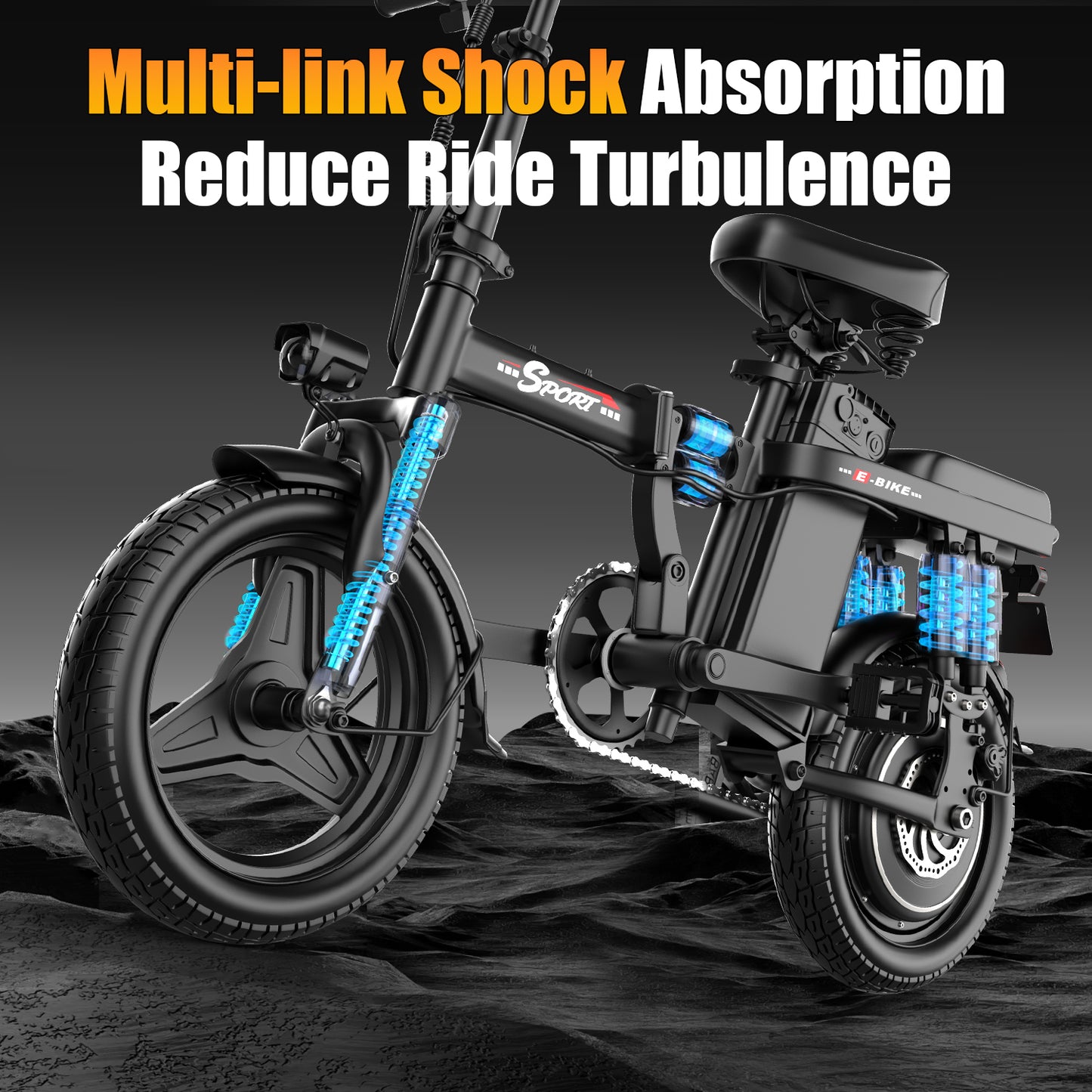 ASKGO F12 Adult Ebike 48V 15AH Foldable Electric Bicycle 500W Peak Motor 25MPH 35Miles