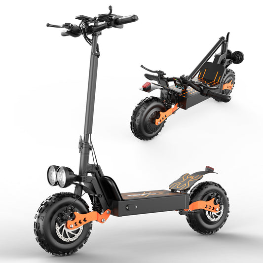ASKGO GT28 Electric Scooter, 3000W Dual Motor, 35MPH & 75-Mile Range, 48V 30A Battery&5 Speed, 10" Off-Road Tires, NFC & Mobile Charging, Dual Disc Brake, 365LBS