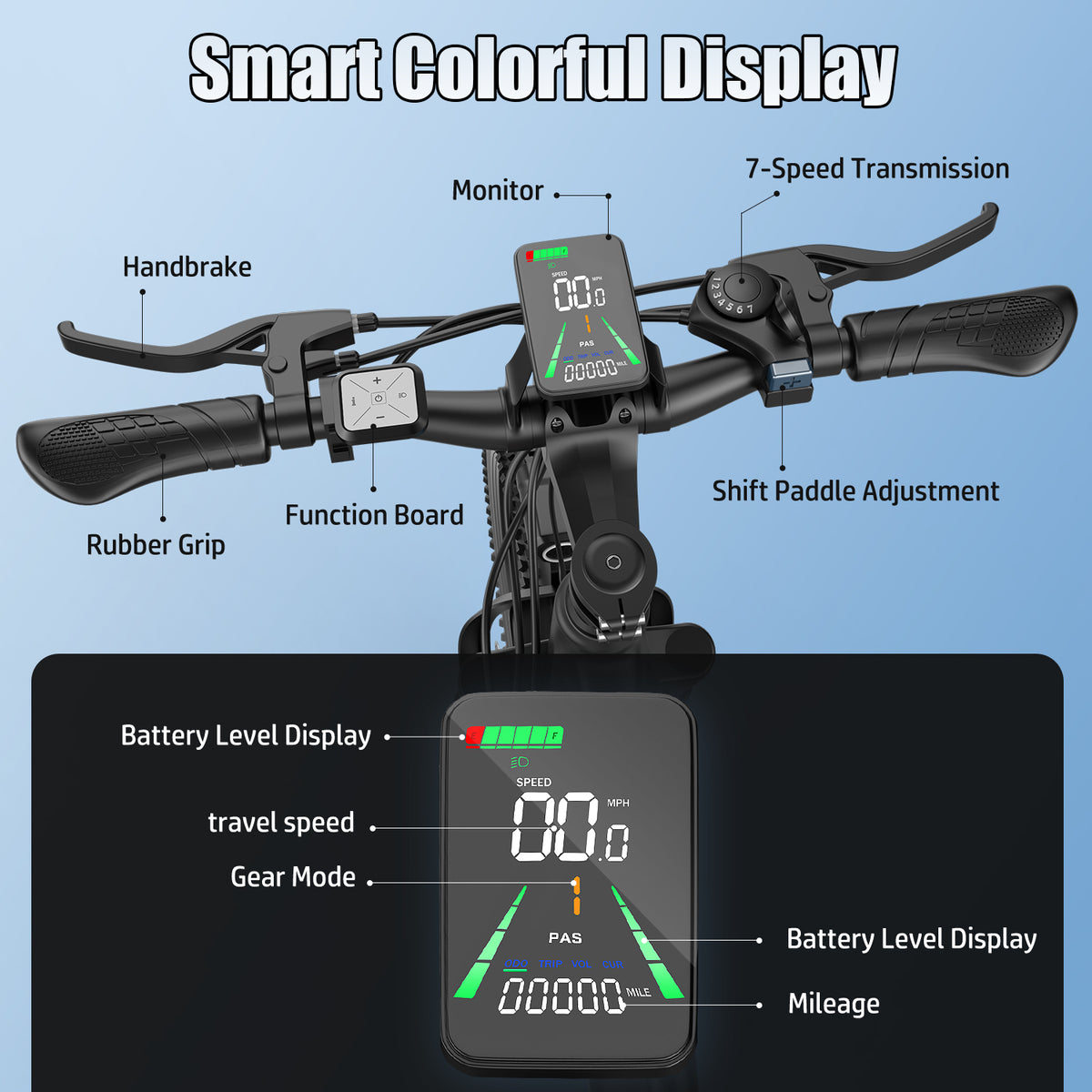 F28-750W Rated Electric Mountain Bike ,48V 10A Off-Road Ebike (Removable Battery）45 Mile Range,26" Pneumatic Tires-UL2849 Certified (Camp,Trail Rid) Ages14+