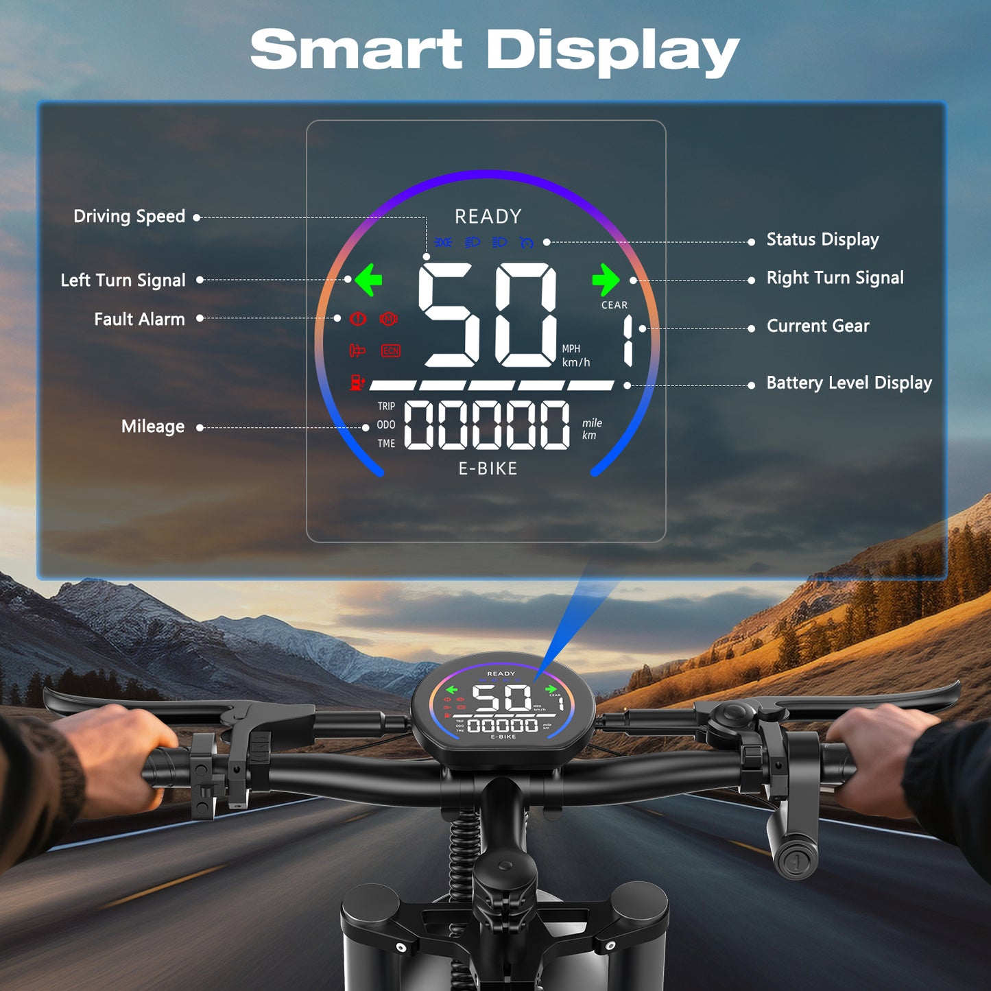 2200W Peak Electric Bike for Adults-S7, 20"4.0 Fat Tire Ebike, 7-Speed 48V 20Ah Cargo Ebike,All-Terrain Off-Road Electric Mountain Bicycle，Full Suspension /Disc Brake UL2849, Free Riding Bag,440Lbs