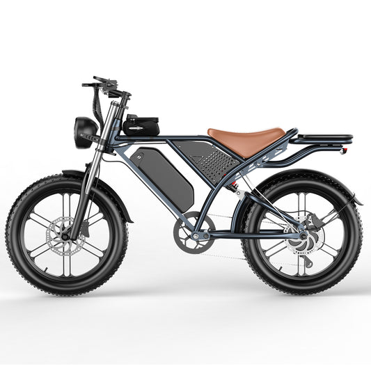 2200W Peak Electric Bike for Adults-S7, 20"4.0 Fat Tire Ebike, 7-Speed 48V 20Ah Cargo Ebike,All-Terrain Off-Road Electric Mountain Bicycle，Full Suspension /Disc Brake UL2849, Free Riding Bag,440Lbs