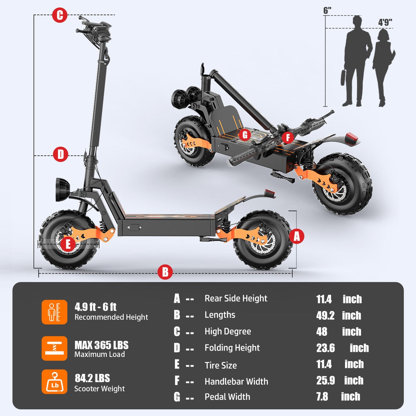 ASKGO GT28 Electric Scooterfor Adults, 3000W Dual Motor, 35MPH & 75-Mile Range, 48V 30A Battery&5 Speed, 11" Off-Road Tires, NFC & Mobile Charging, Foldable Sport Scooter for Commuting, 365LBS，UL2272