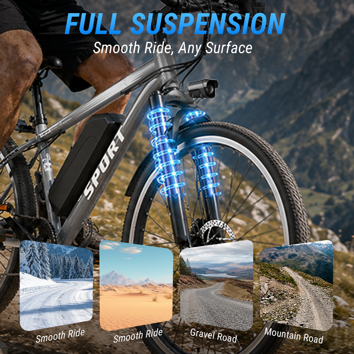 ASKGO 749W Rated Electric Mountain Bike for Adults, 26" All-Terrain Tire, 48V 10.5Ah Removable Battery for 45Mile Range 20MPH，Ages 14+ Class2 UL2849