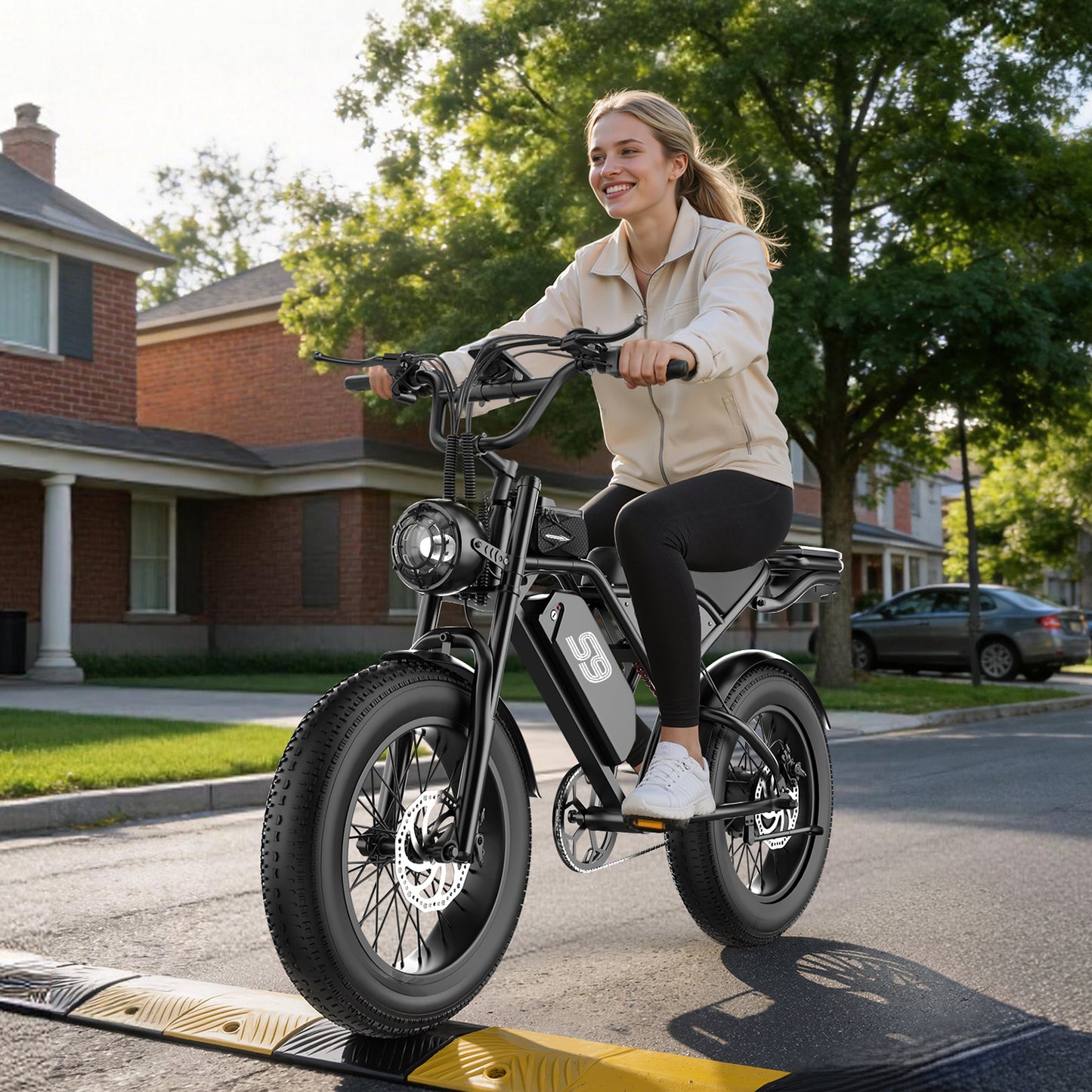 ASKGO 48V 20Ah Electric Bike for Adults, 2200W Peak 750W Fat Tire Off-Road Ebike, 30MPH & 75 Miles, Cargo Ebike,NFC Unlock Electric Dirt Bike,UL2849