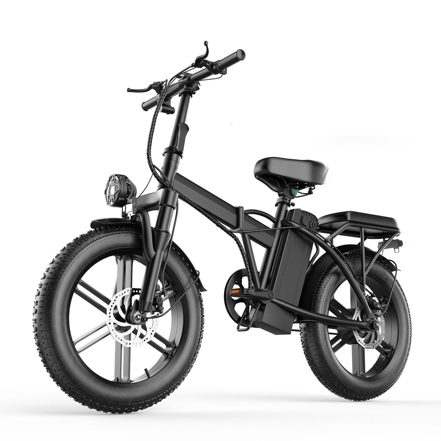 Electric Bike for Adults, 1000W Peak Motor, 20"×4" Fat Tire E Bike with Rear Seat, 48V 20AH Removable Battery, 32MPH 65Miles Range Folding Electric Bicycles for Outdoors, Commuting