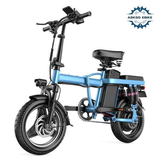 ASKGO Blue Ebike Folding 48V 13AH Electric Bicycle