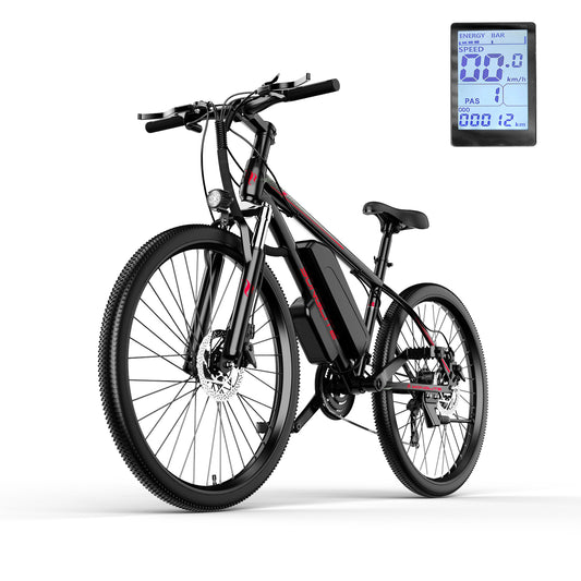 Adults 26'' Mountain Ebike 36V 10.4A 500W Peak Motor 21-Speed Gears LCD Display Electric Bicycle For Commuting And Short Trips Bikes