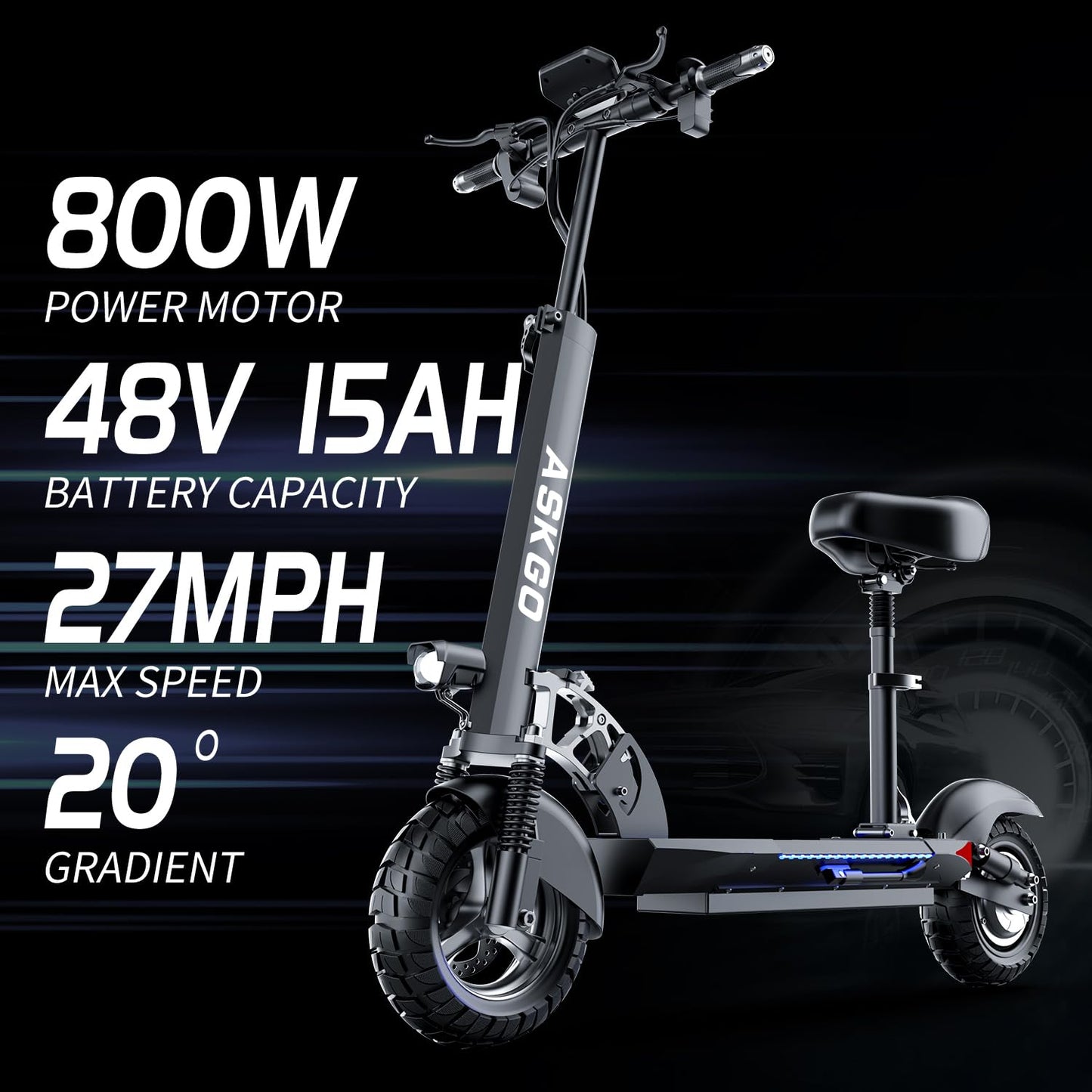 Q2 800W Motor Adult Foldable Electric Scooter