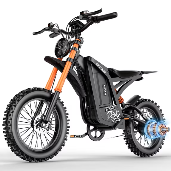 ASKGO GT16 Off-Road Electric Bike,750W Rated(3000W Peak) Motor, 28MPH&48V 25Ah&65 Mile Range, Dual Hydraulic Brakes,Full Suspension Vehicle, UL2849 Certified, Ages 16+