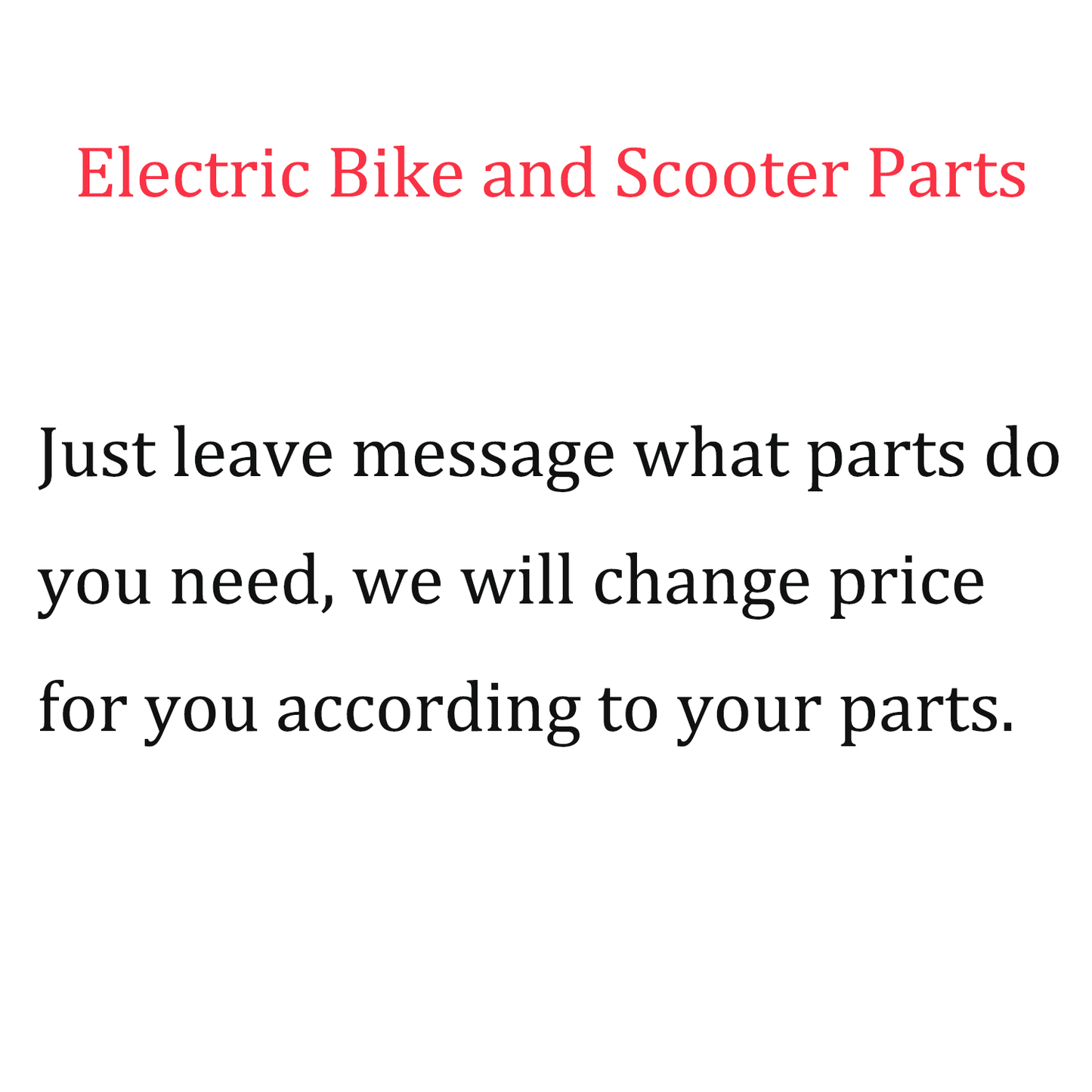 Electric Bike and Scooter Parts ( Charger/ Throttle/ Display/ Controller/ Brake Handle and so on)